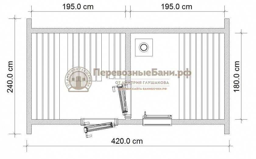план бани без душа